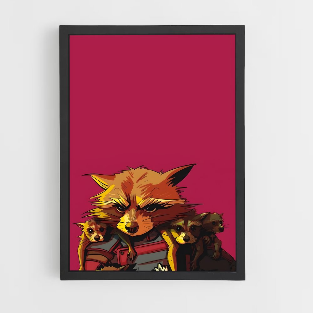 ap-rocket raccoon-4 cadre Noir