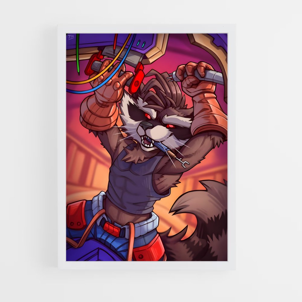 ap-rocket raccoon-5 cadre Blanc