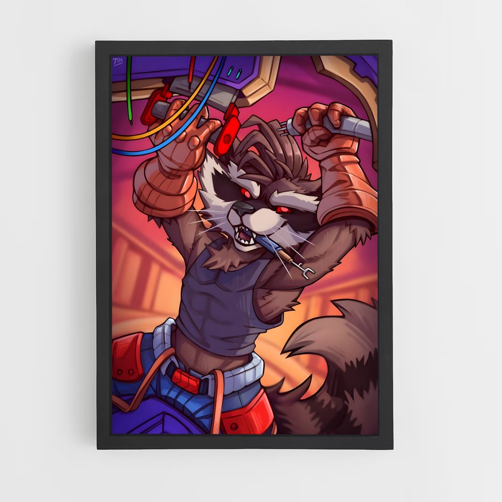 ap-rocket raccoon-5 cadre Noir