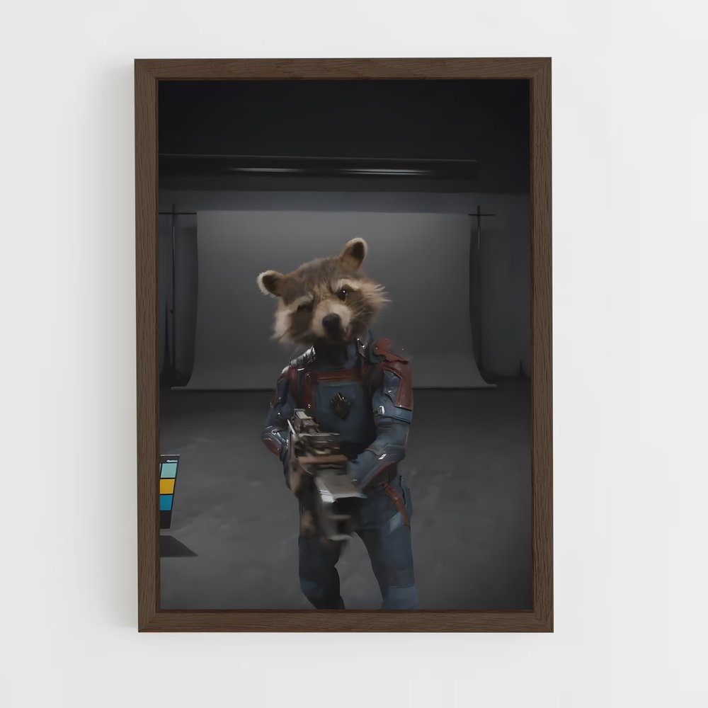 ap-rocket raccoon-6 cadre Bois foncé