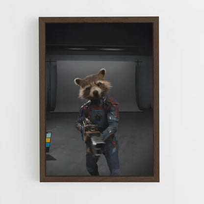 ap-rocket raccoon-6 cadre Bois foncé