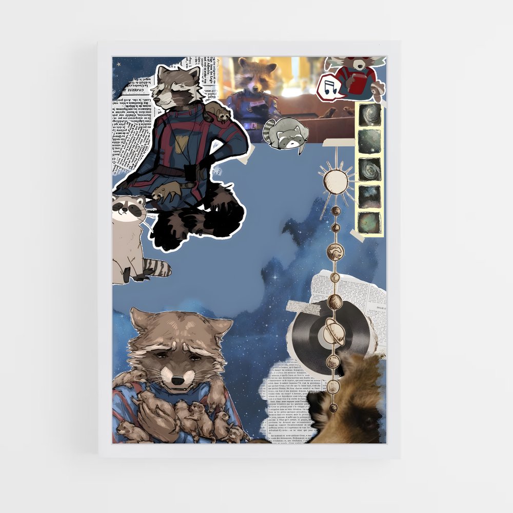 ap-rocket raccoon-7 cadre Blanc
