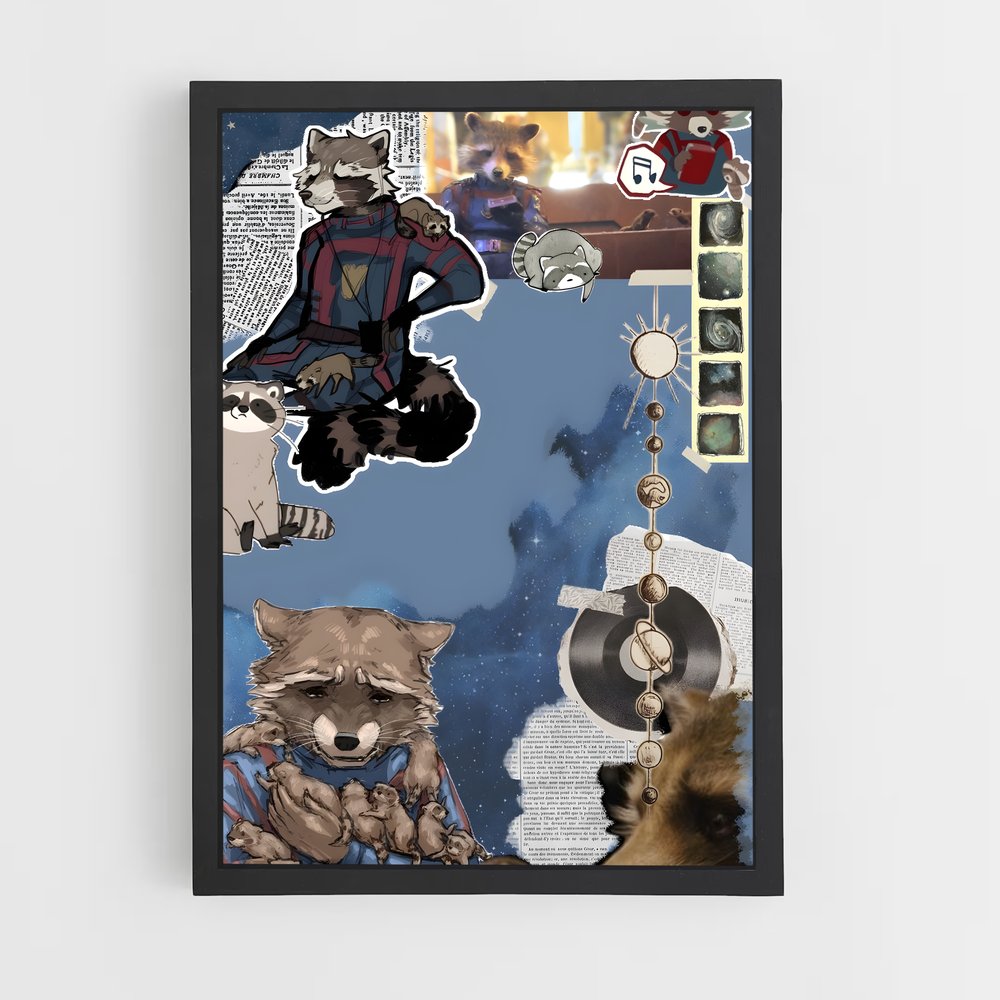 ap-rocket raccoon-7 cadre Noir