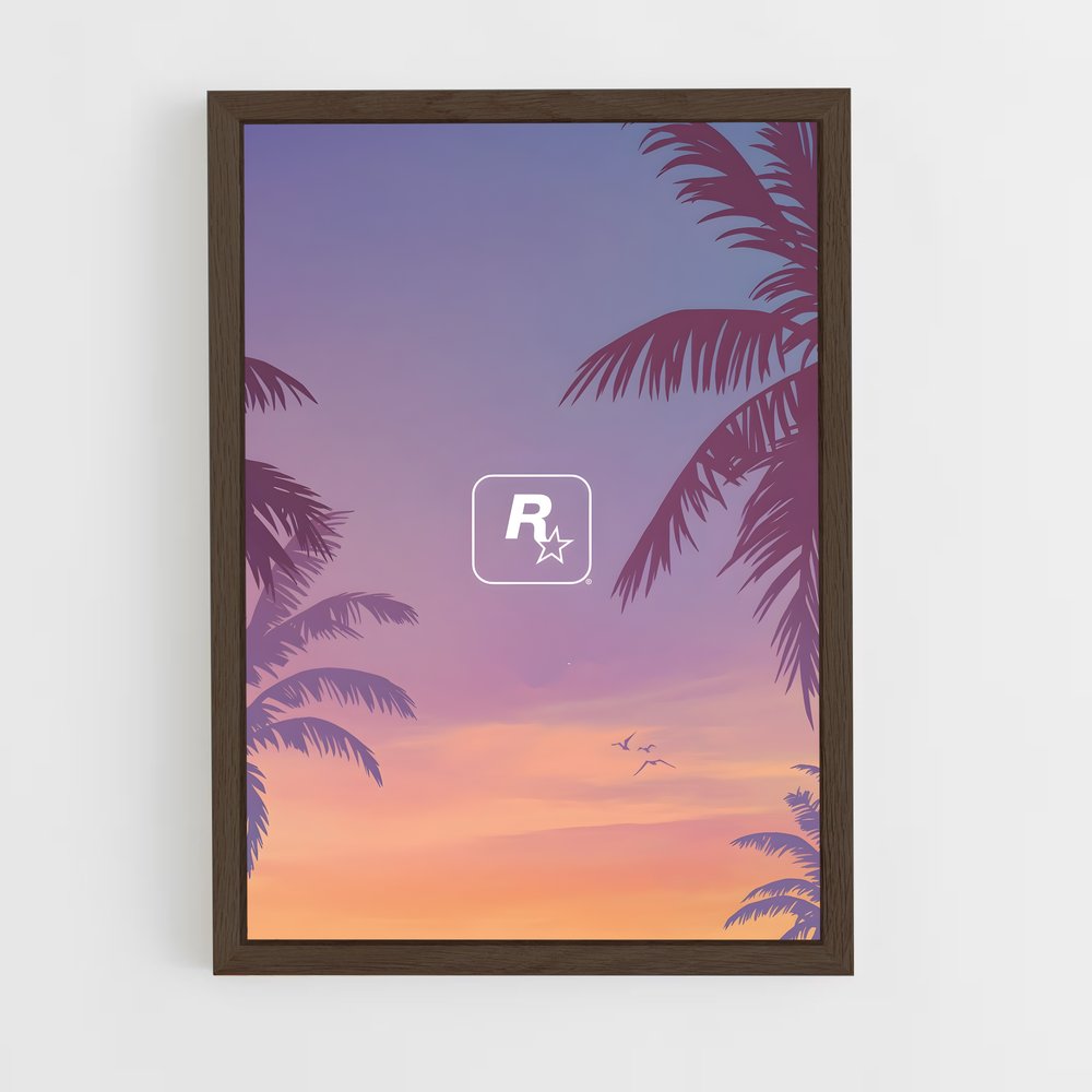 ap-rockstar games-3 cadre Bois foncé
