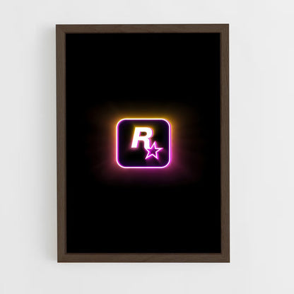 ap-rockstar games-4 cadre Bois foncé