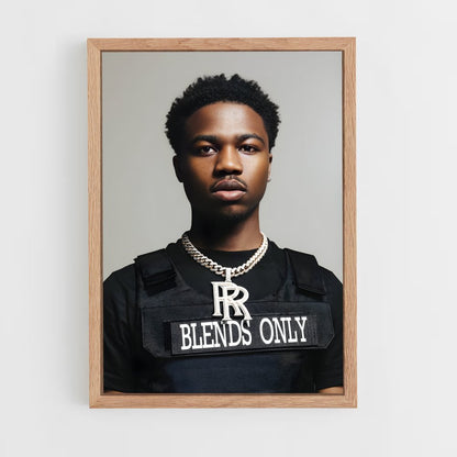 ap-roddy ricch-10 cadre Bois clair
