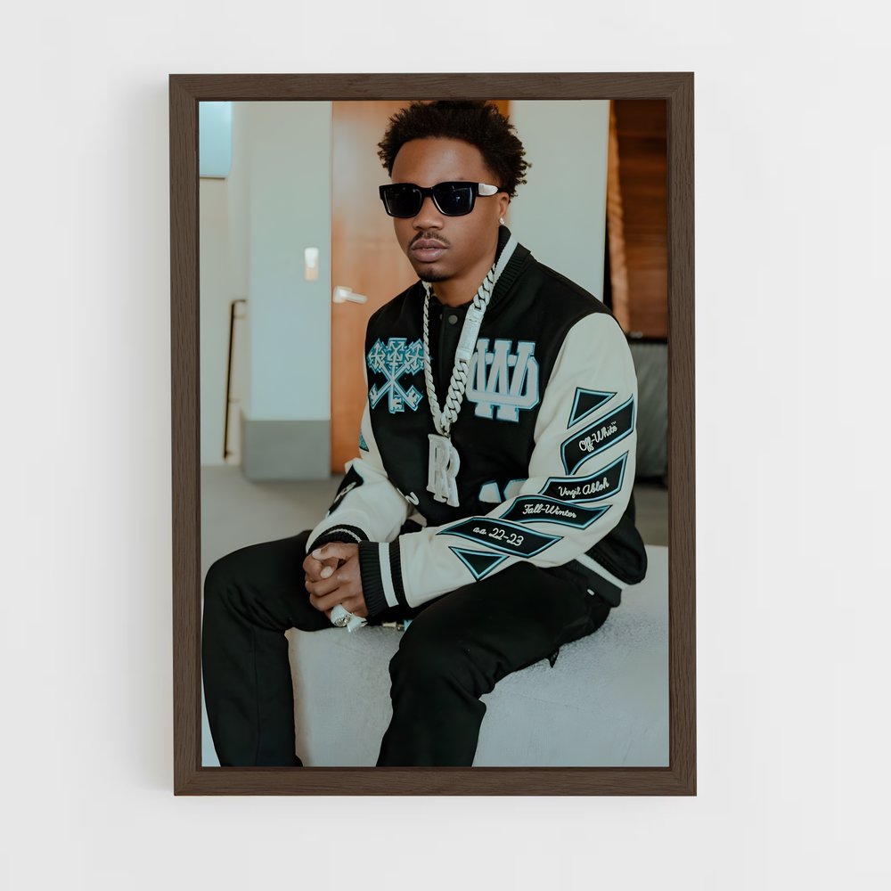 ap-roddy ricch-3 cadre Bois foncé