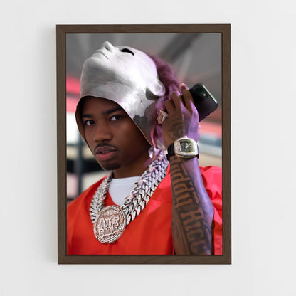 ap-roddy ricch-4 cadre Bois foncé