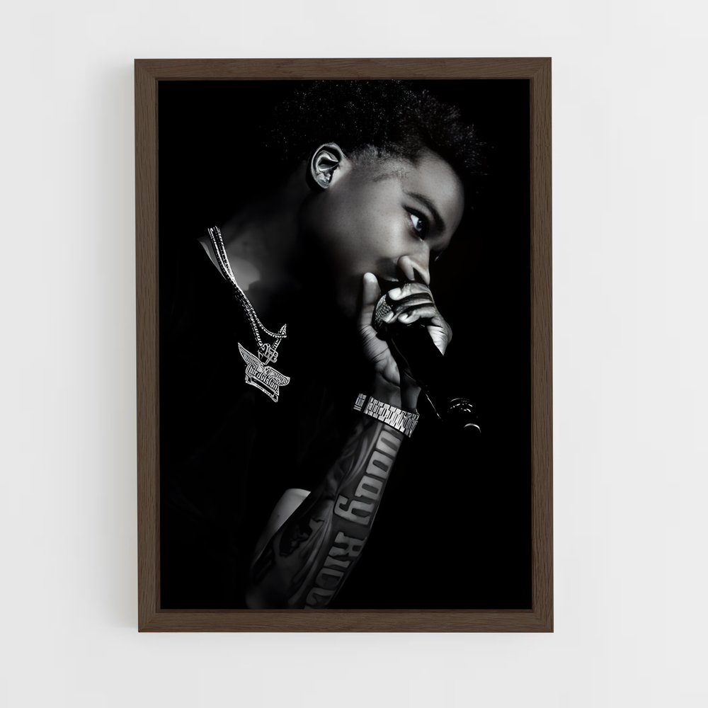 ap-roddy ricch-5 cadre Bois foncé