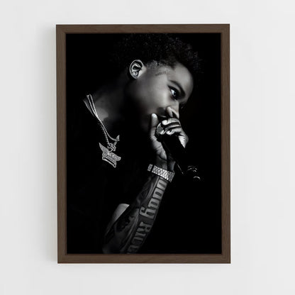 ap-roddy ricch-5 cadre Bois foncé