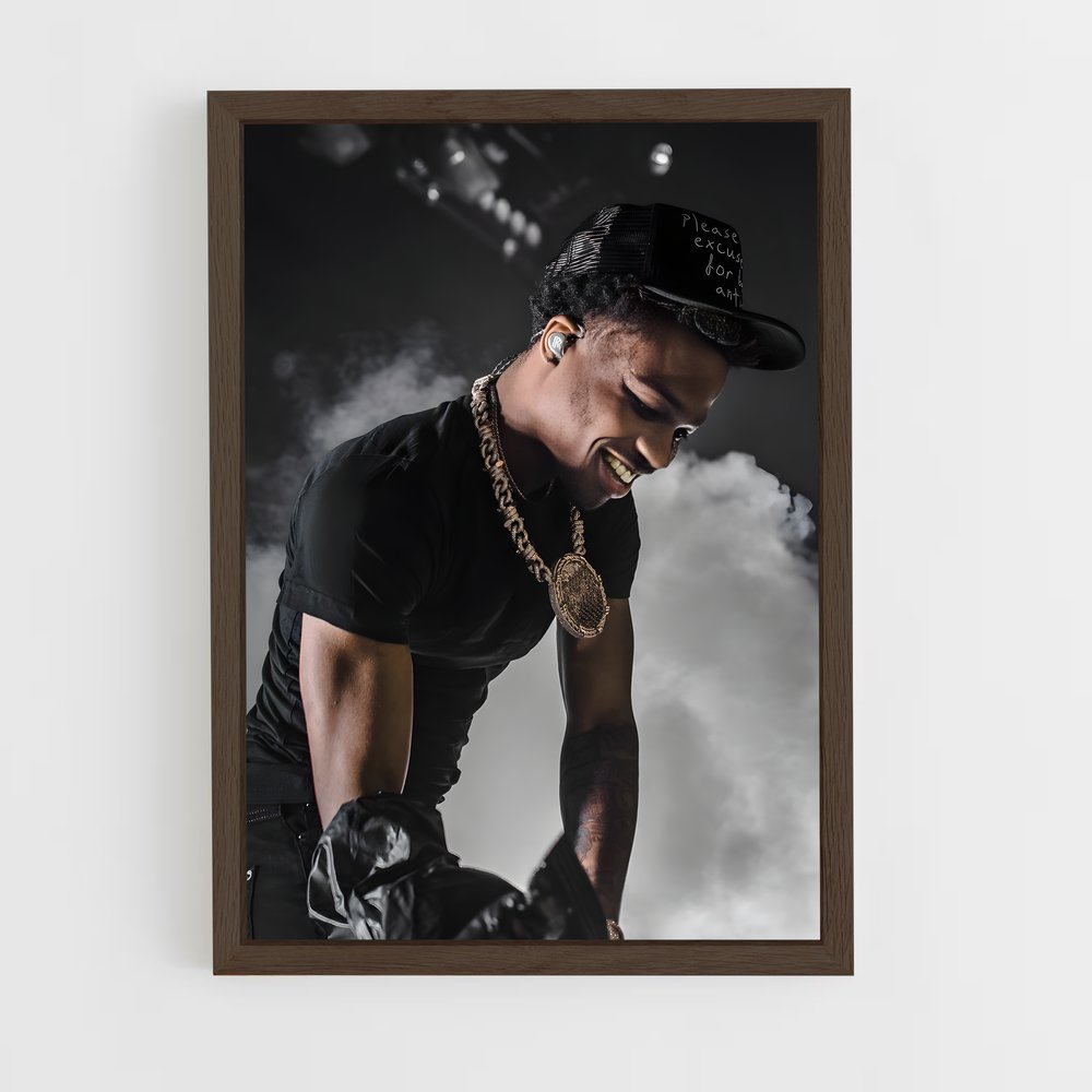 ap-roddy ricch-8 cadre Bois foncé