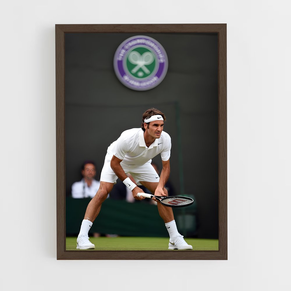 ap-roger federer-12 cadre Bois foncé