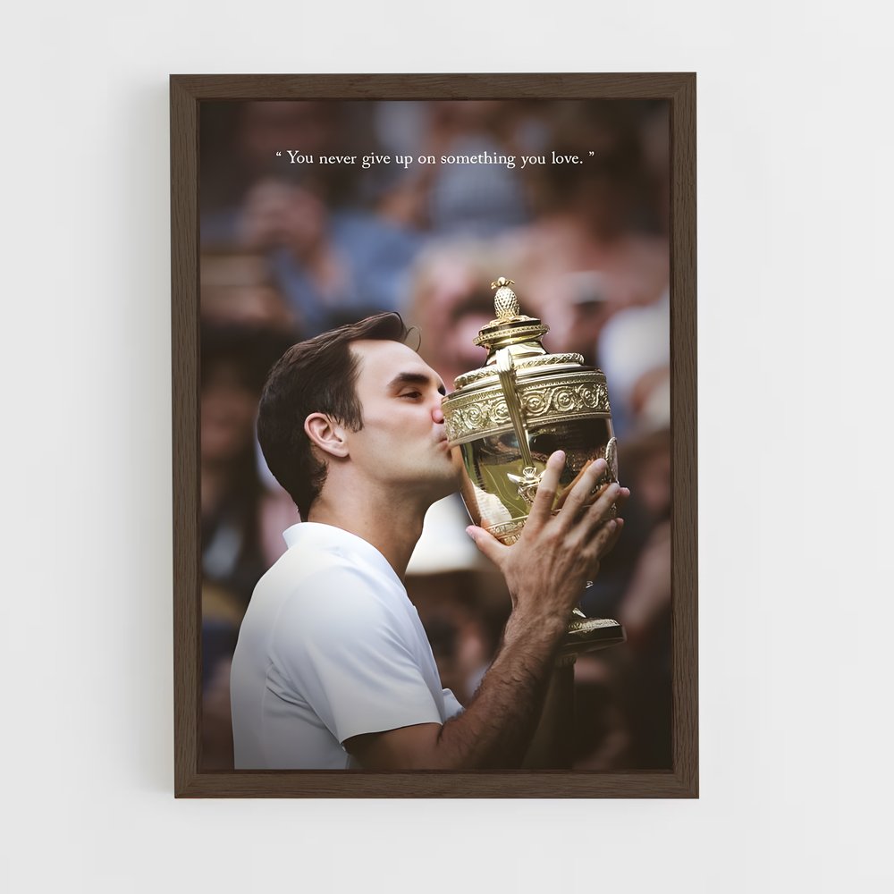 ap-roger federer-13 cadre Bois foncé