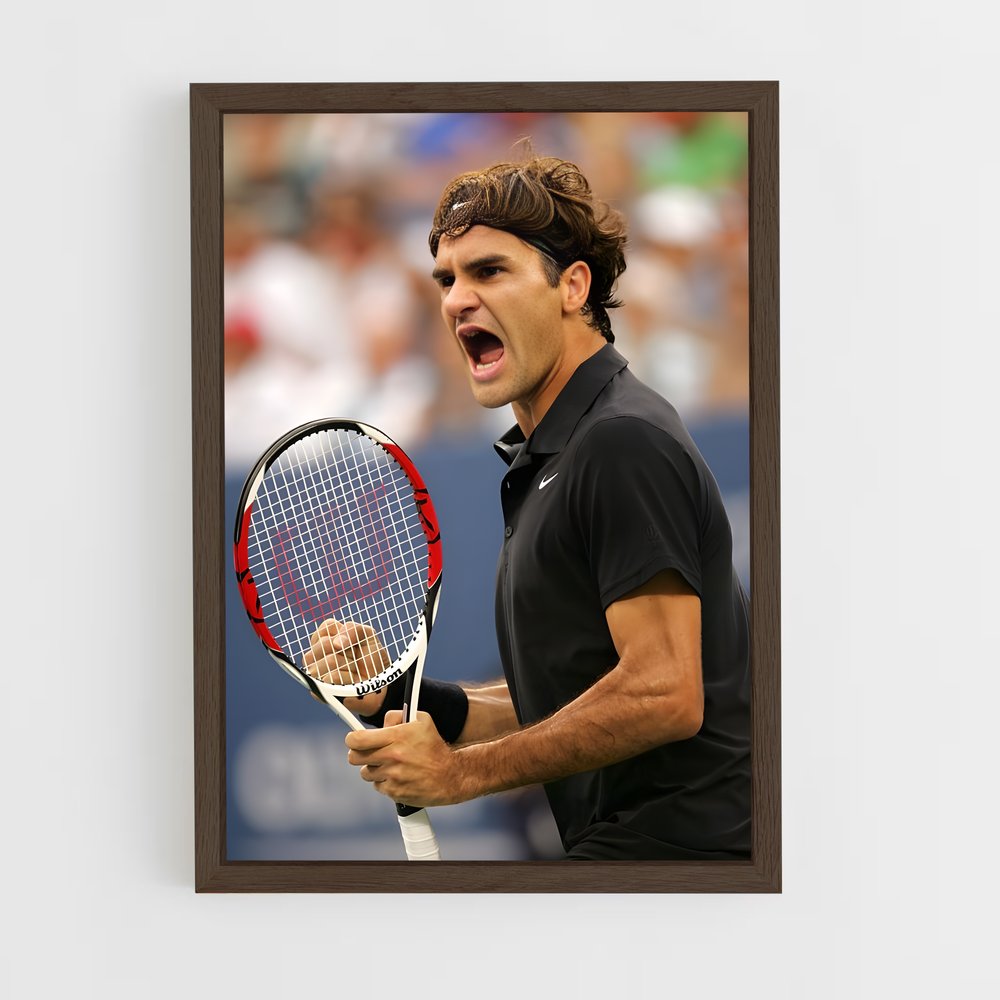 ap-roger federer-14 cadre Bois foncé