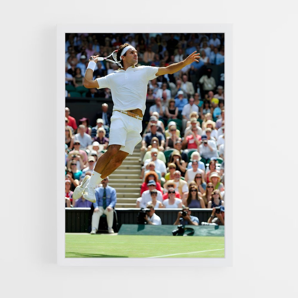 ap-roger federer-9 cadre Blanc