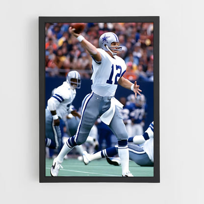 ap-roger staubach-3 cadre Noir