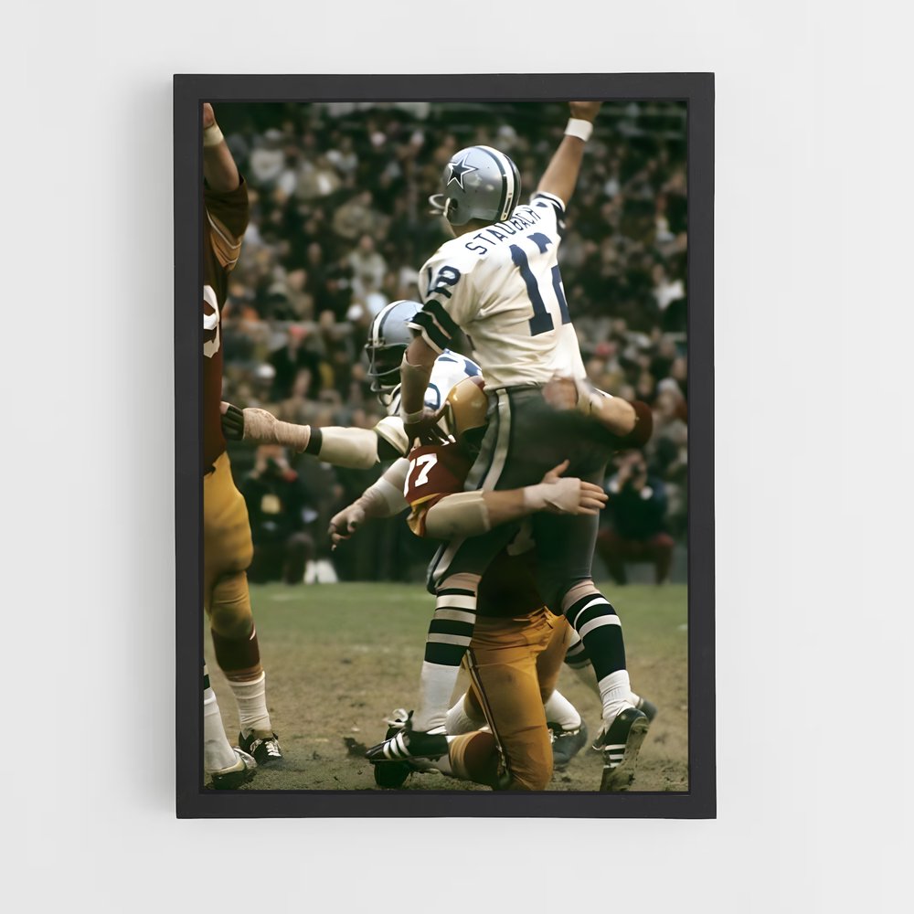 ap-roger staubach-5 cadre Noir