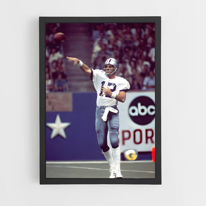 ap-roger staubach-6 cadre Noir