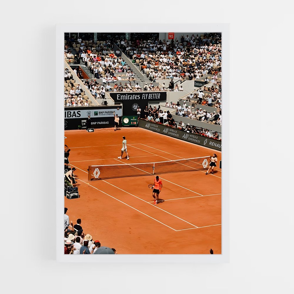 ap-roland garros tennis-1 cadre Blanc
