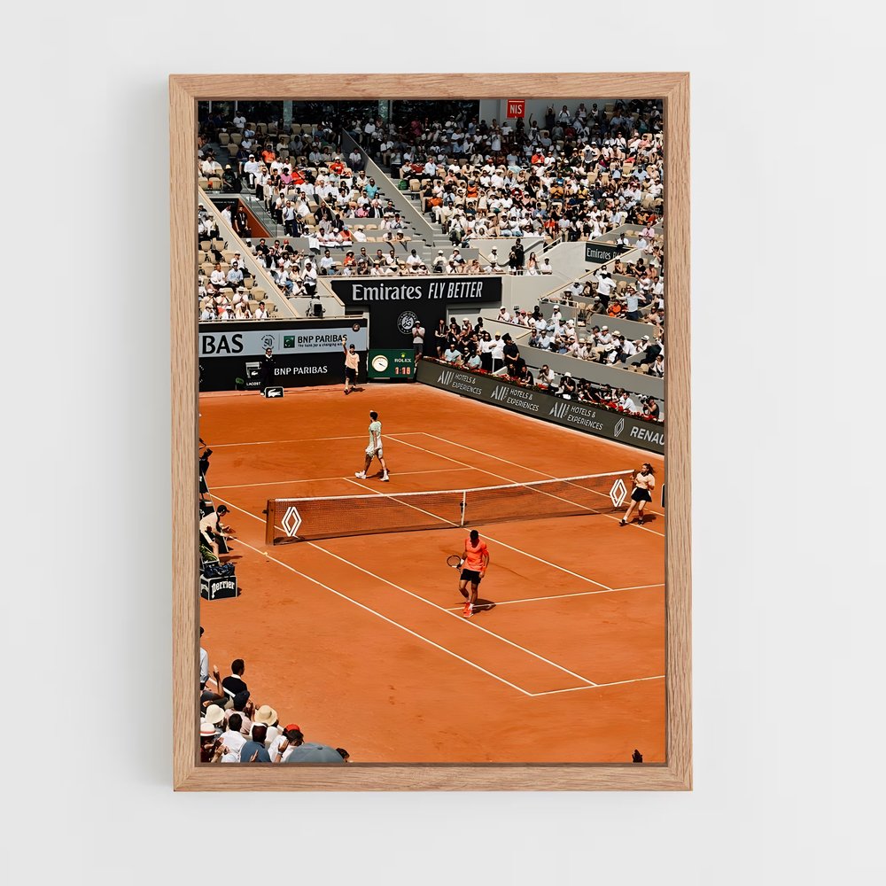 ap-roland garros tennis-1 cadre Bois clair