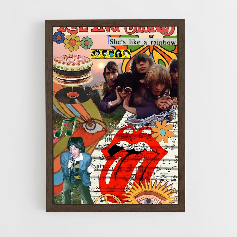 ap-rolling stones-2 cadre Bois foncé
