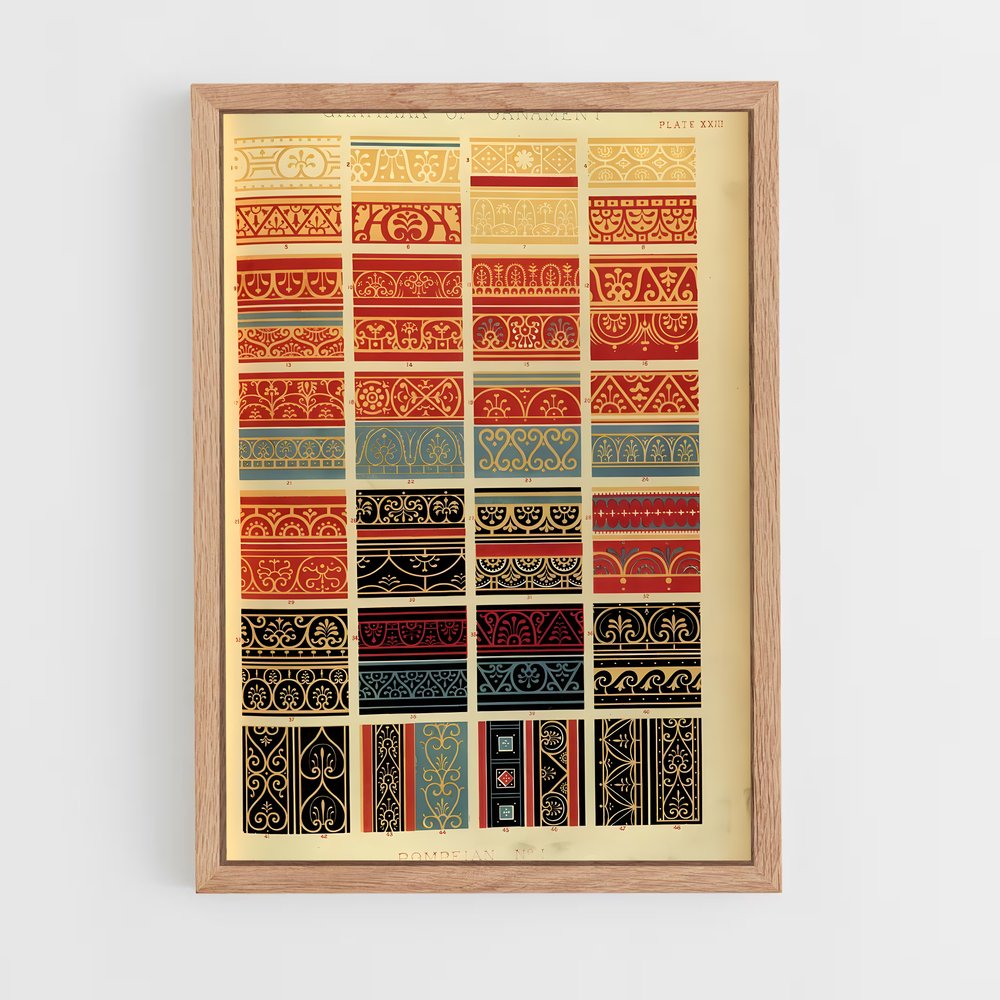 ap-roman patterns-4 cadre Bois clair