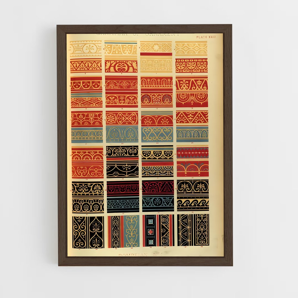 ap-roman patterns-4 cadre Bois foncé