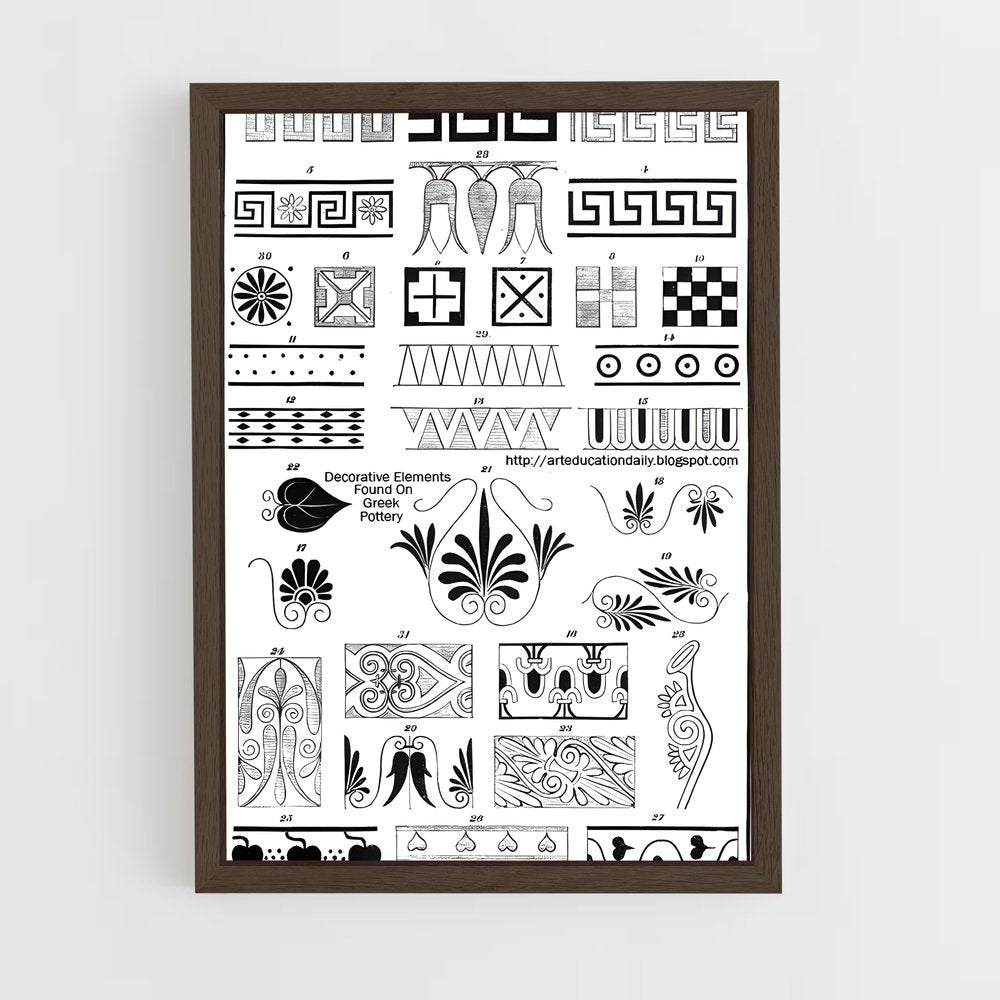 ap-roman patterns-5 cadre Bois foncé