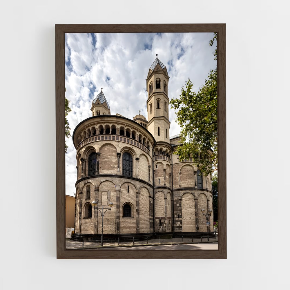 ap-romanesque architecture-2 cadre Bois foncé