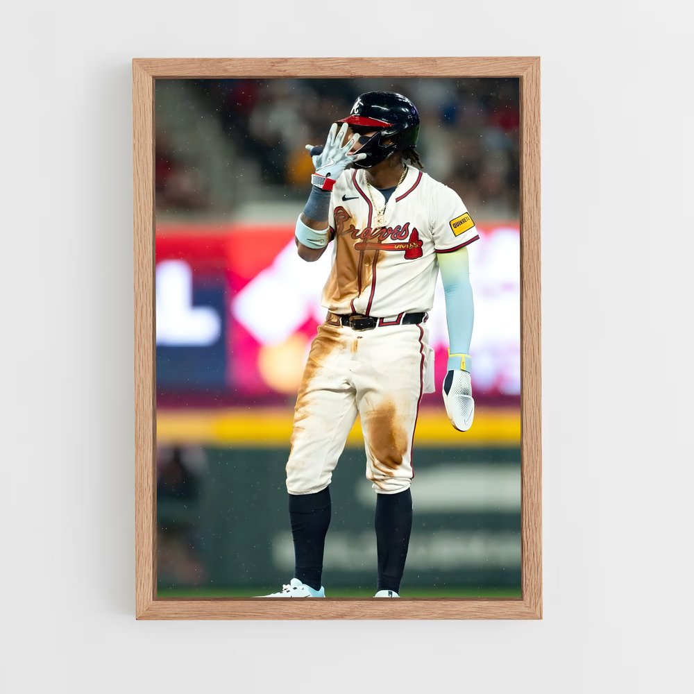 ap-ronald acuna jr-10 cadre Bois clair