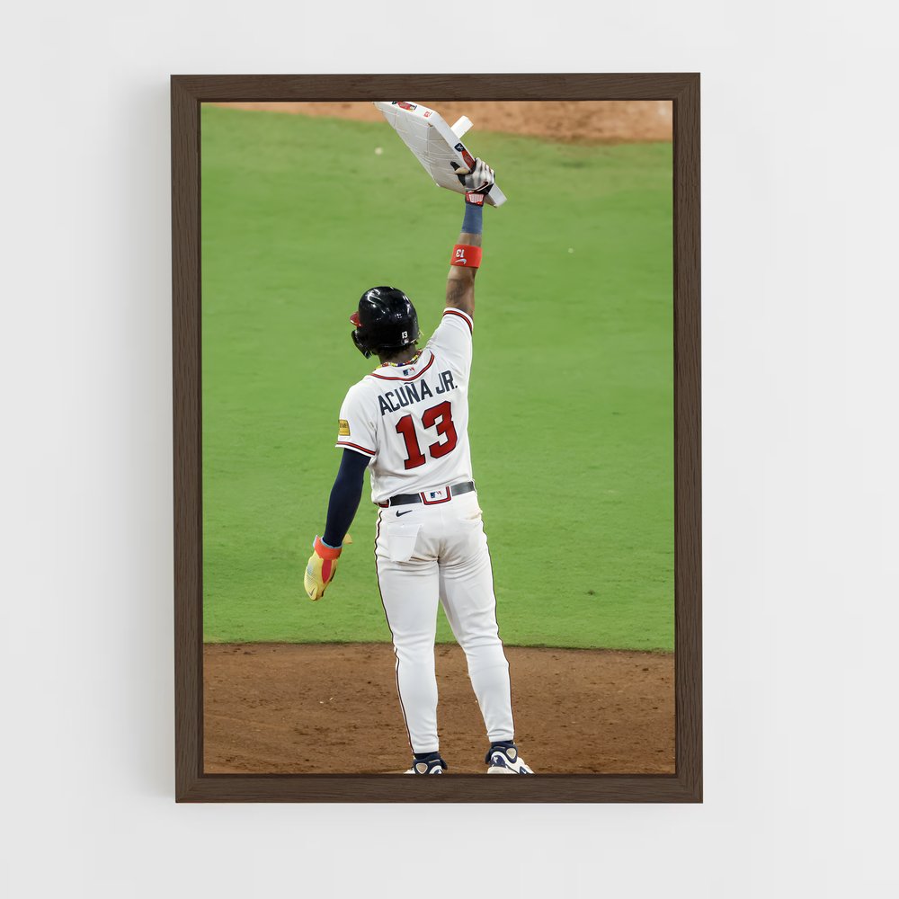 ap-ronald acuna jr-11 cadre Bois foncé