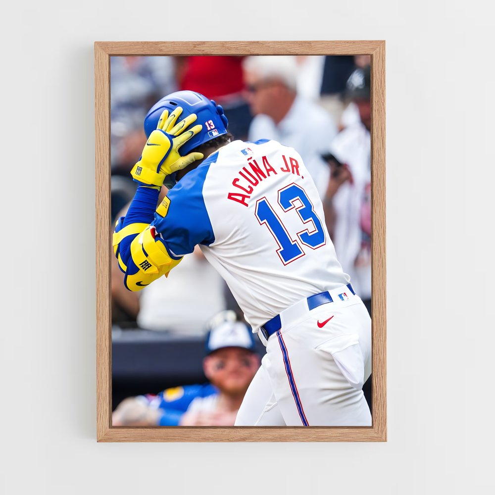 ap-ronald acuna jr-12 cadre Bois clair