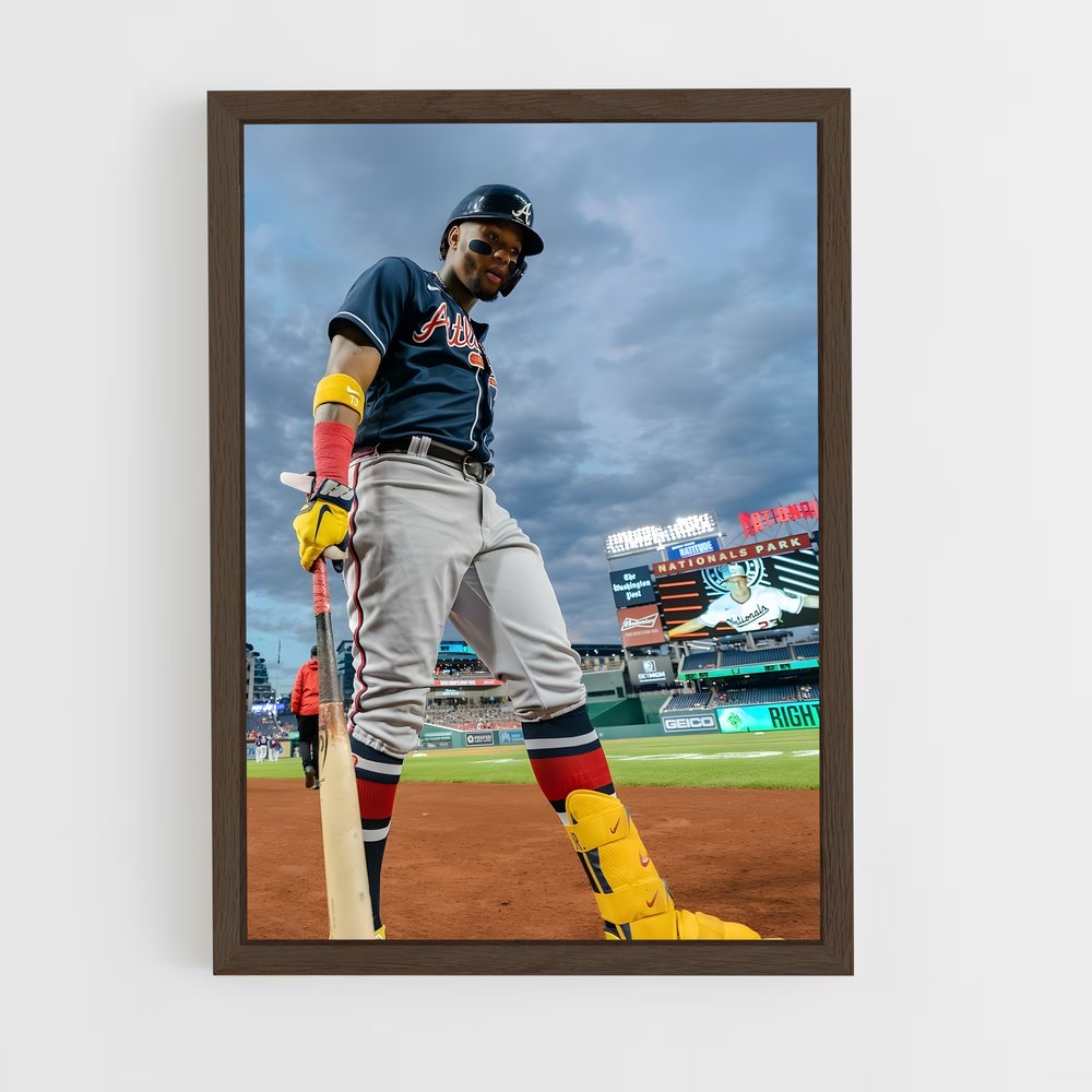 ap-ronald acuna jr-3 cadre Bois foncé