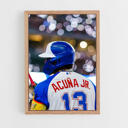 ap-ronald acuna jr-5 cadre Bois clair