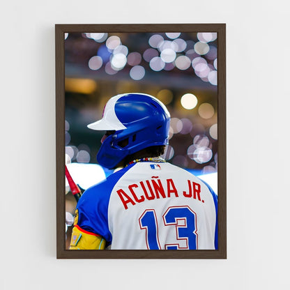 ap-ronald acuna jr-5 cadre Bois foncé