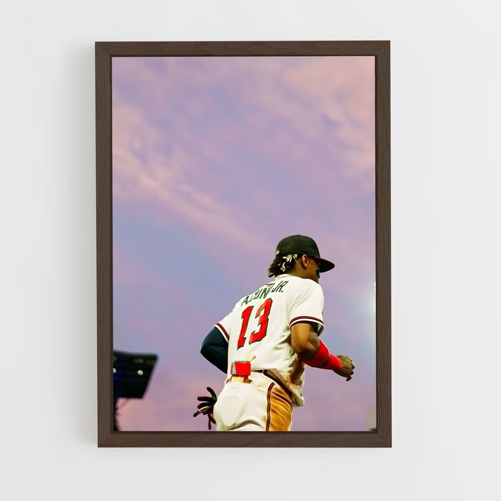 ap-ronald acuna jr-6 cadre Bois foncé