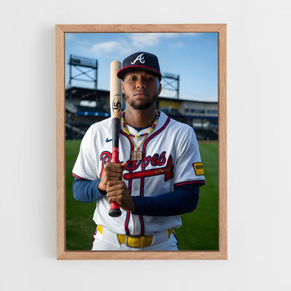 ap-ronald acuna jr-9 cadre Bois clair