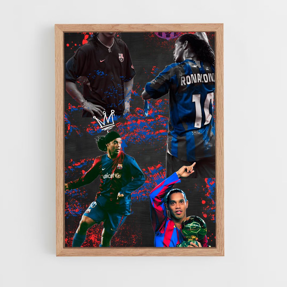 ap-ronaldinho-10 cadre Bois clair