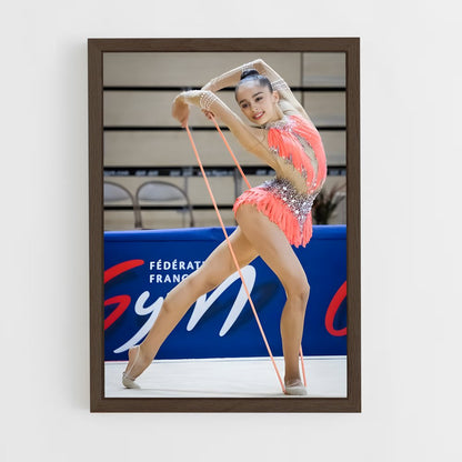 ap-rope rhythmic gymnastics-3 cadre Bois foncé