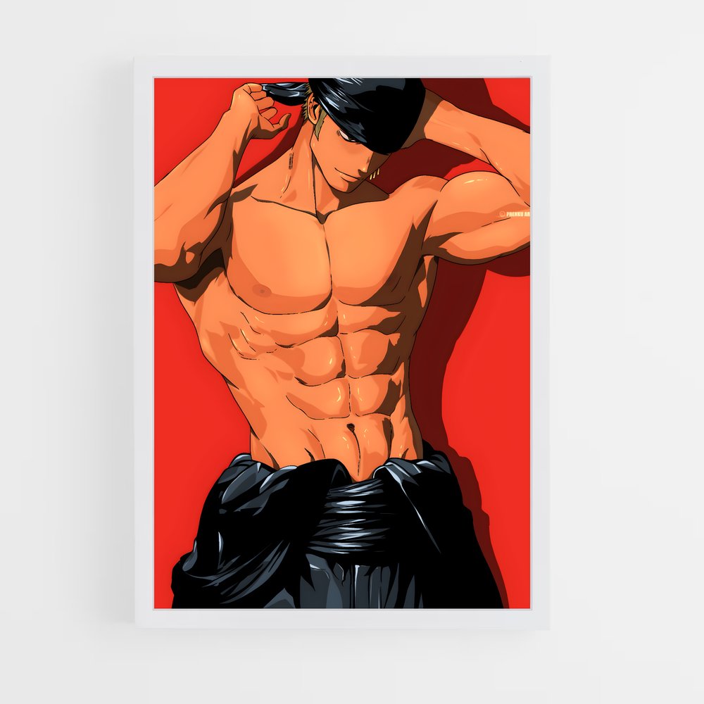 ap-roronoa zoro-13 cadre Blanc