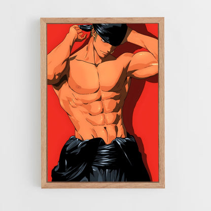 ap-roronoa zoro-13 cadre Bois clair