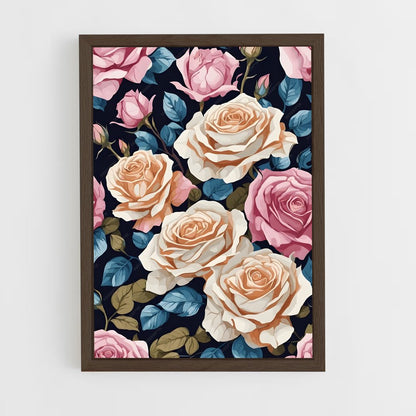 ap-rose patterns-11 cadre Bois foncé