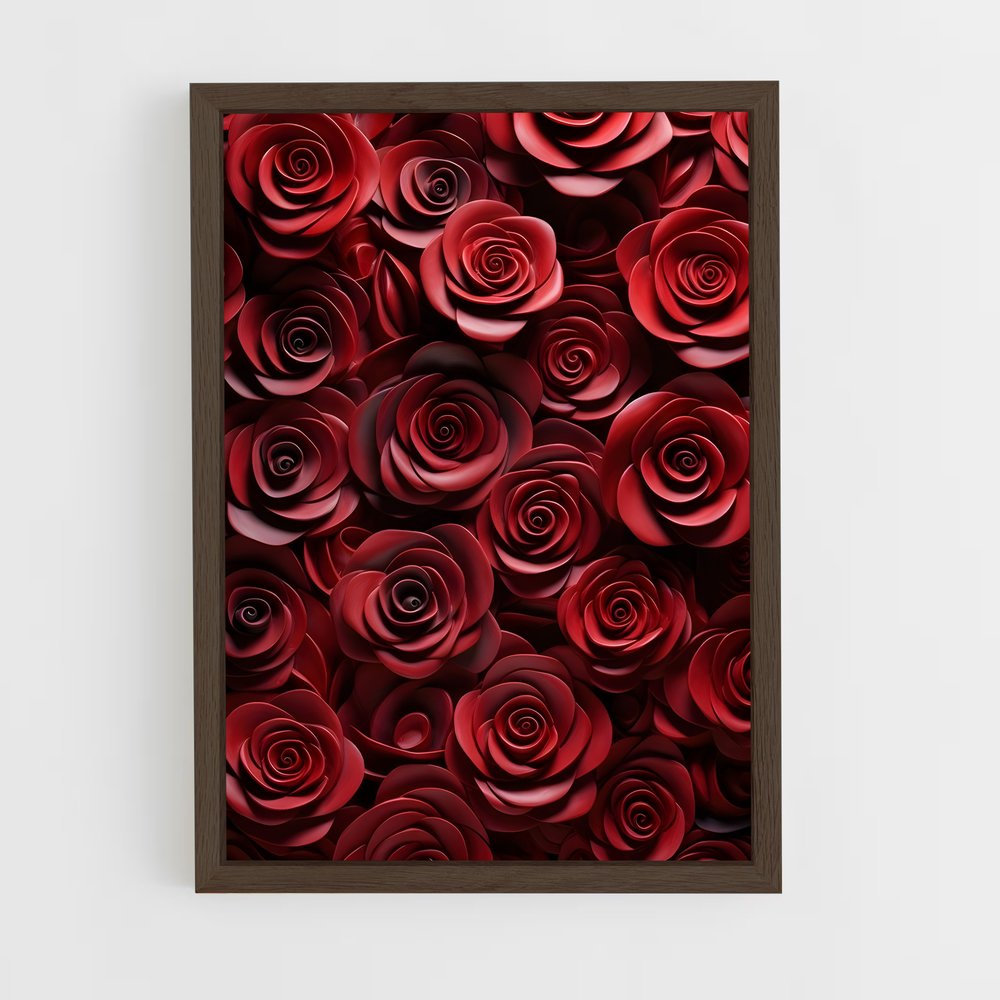 ap-rose patterns-13 cadre Bois foncé