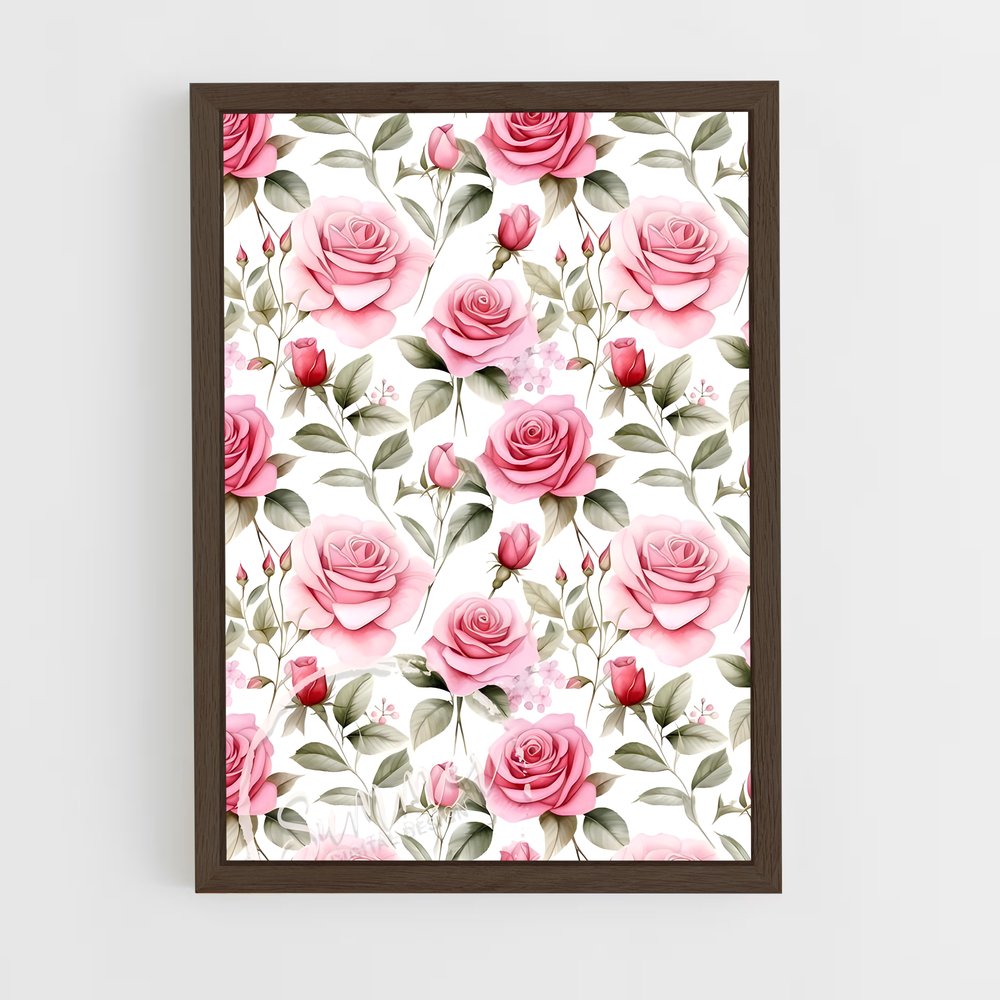 ap-rose patterns-2 cadre Bois foncé