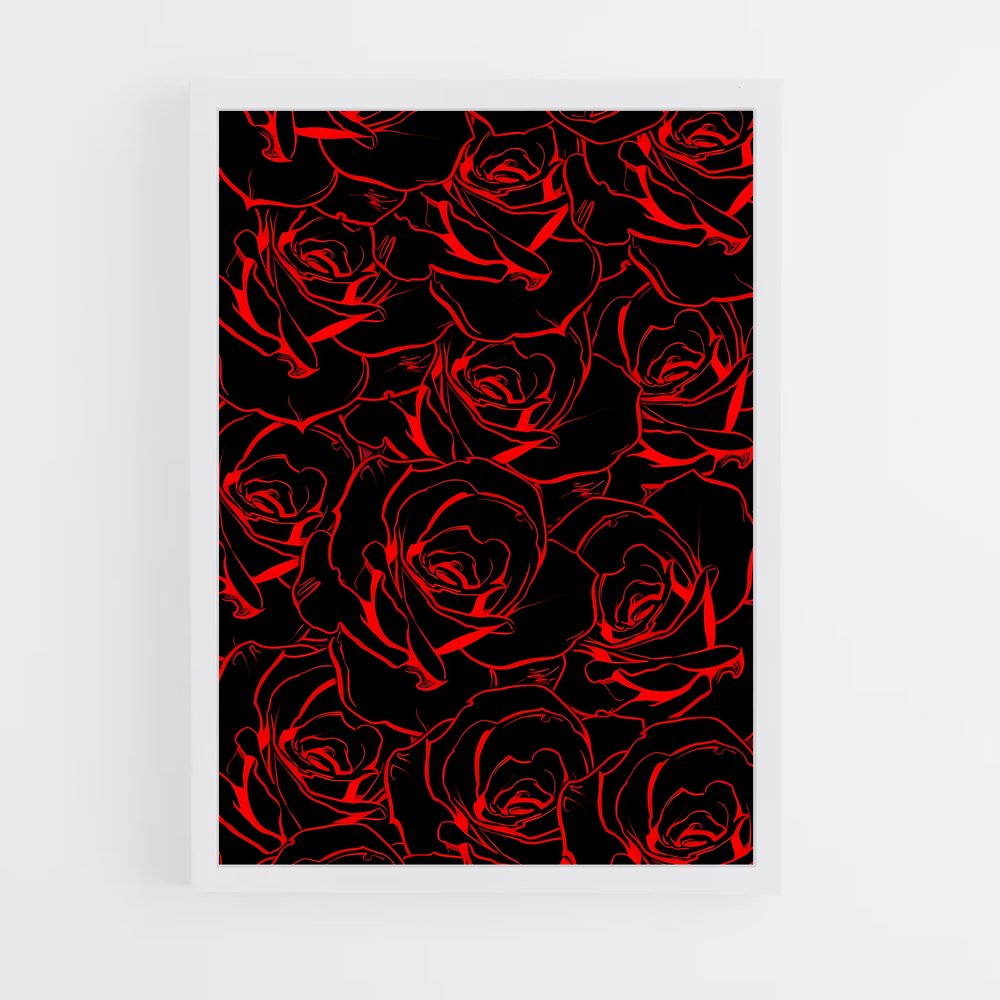 ap-rose patterns-9 cadre Blanc