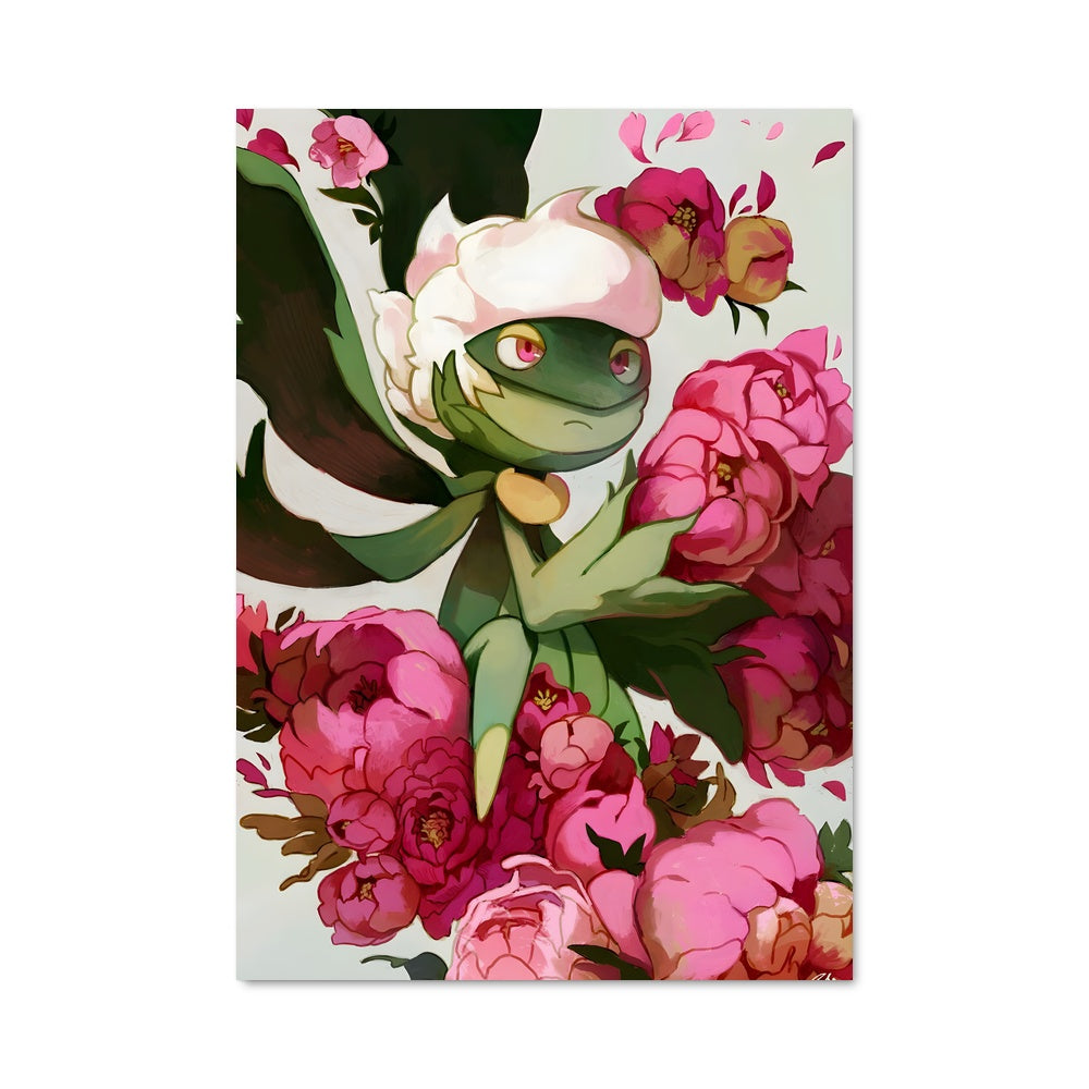 Poster Chat Fleurissant