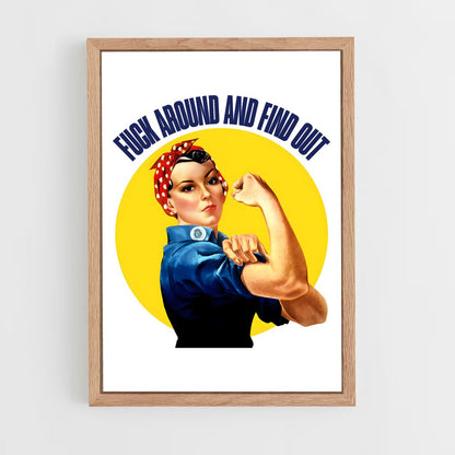 ap-rosie the riveter-1 cadre Bois clair