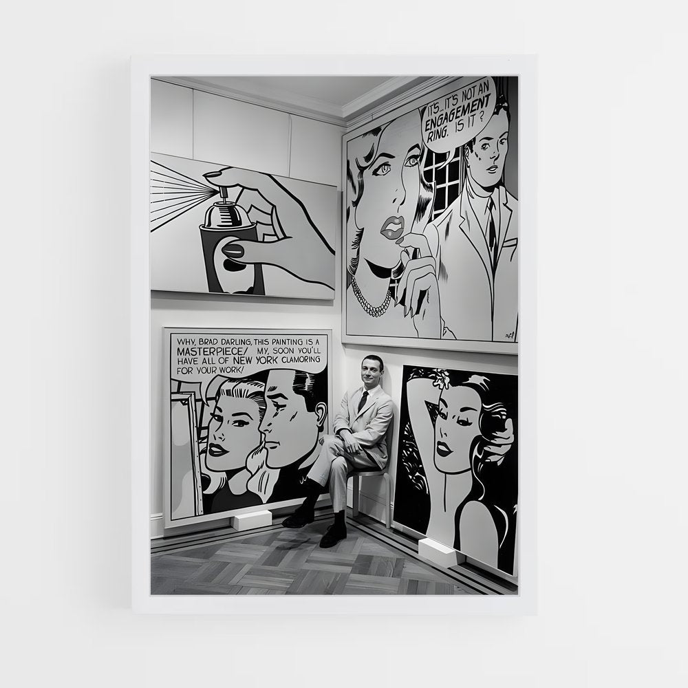 ap-roy lichtenstein-4 cadre Blanc