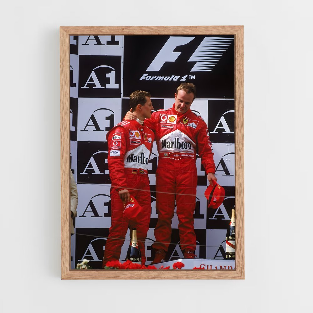 ap-rubens barrichello-8 cadre Bois clair