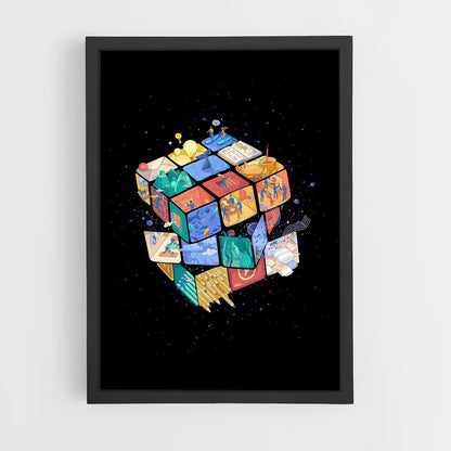 ap-rubiks cube-2 cadre Noir